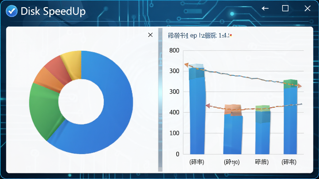 Disk SpeedUp ������Ƭ�������棬��ʾ��״ͼ����״ͼչʾ��Ƭ�������������Ʊ�ע�ڽ��涥�����Ƽ�����ɫ�����������������廭�ʣ��ɾ��޶���Ԫ��