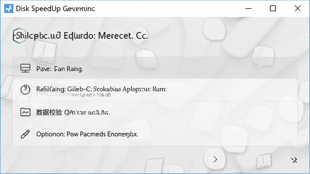 Disk SpeedUp ��ȫ�������ý��棬��ԭ�㴴��������У��ѡ������չʾ����������λ�ڽ����������������ǳ���ʸУ����廭�ʣ��ɾ��޶���Ԫ��
