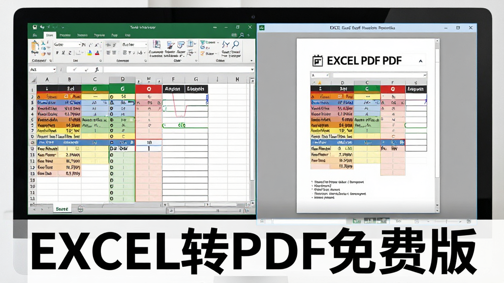 ����չʾһ̨������Ļ�ϲ�����ʾ�������ڣ�����ǲ�ɫExcel�����Ҳ���ת����һģһ����PDF�ļ�����Ļ�·���һ����Ŀ����������д�š�EXCELתPDF��Ѱ桱���������岼�����ҶԱ����������Ϊ�Ƽ��칫дʵ�磬ϸ���ϱ�����������ɫ��ȫ��Ӧ����������������ɾ����޶���Ԫ�ء�