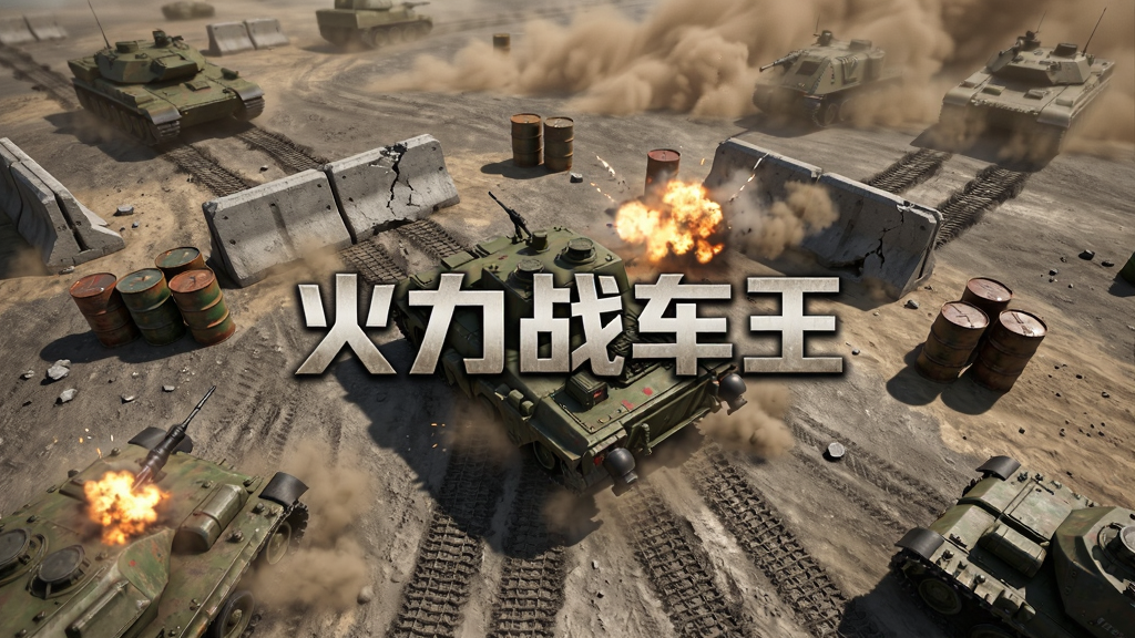俯视角战场画面,中央是