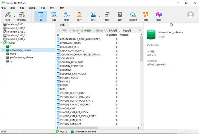 Navicat for MySQL截图