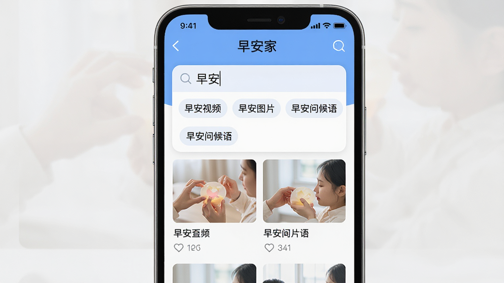 �簲�������������棬����չʾ�ֻ���Ļ���簲��APP������ҳ�棬����������ʾ���簲���ؼ��ʣ��·�������������������硰�簲��Ƶ�����簲ͼƬ�����簲�ʺ���ȣ������������չʾ�˼���ƥ����ʺ��ز�����ͼ��������ɫ��ˬ��࣬����ɾ��޶���Ԫ�أ����廭��