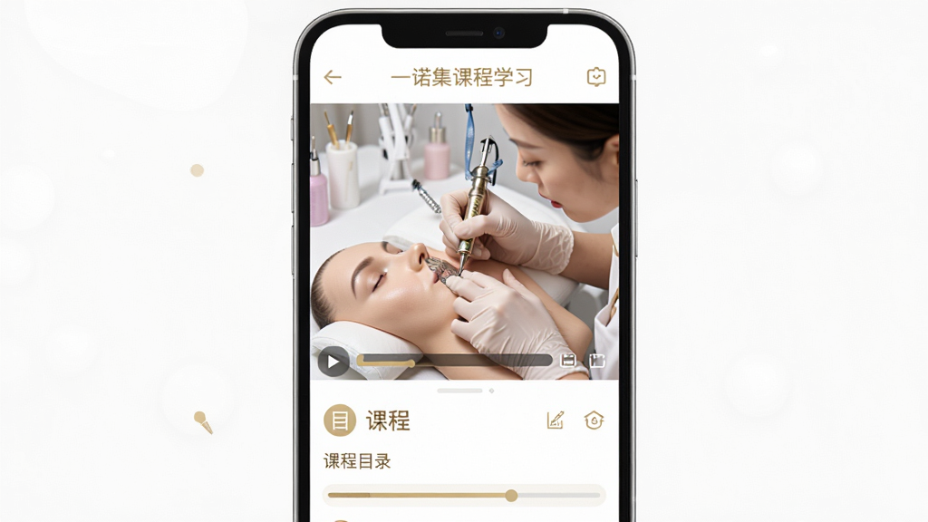 һŵ���γ�ѧϰ���棬�ֻ���Ļ��ʾ�����ѧ��Ƶ�����У��������н�ʦ�ֳ����������ϰƤ�ϲ�������Ļ�·��пγ�Ŀ¼�������������������������ɫ�԰�ɫ��ǳ��ɫΪ�����Ű�������ϸ�ڷḻ�����ʸɾ����޶���Ԫ�ء�