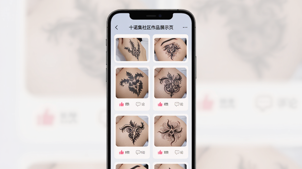 һŵ��������Ʒչʾҳ���ֻ���Ļ�ڳ��ֶ���������Ʒ����ͼ��ÿ��ͼƬ�·��е���������ͼ�꣬������ÿ�Ƭʽ���֣���ɫ��ͣ��Ű����룬ϸ�����������ʸɾ����޶���װ�Ρ�