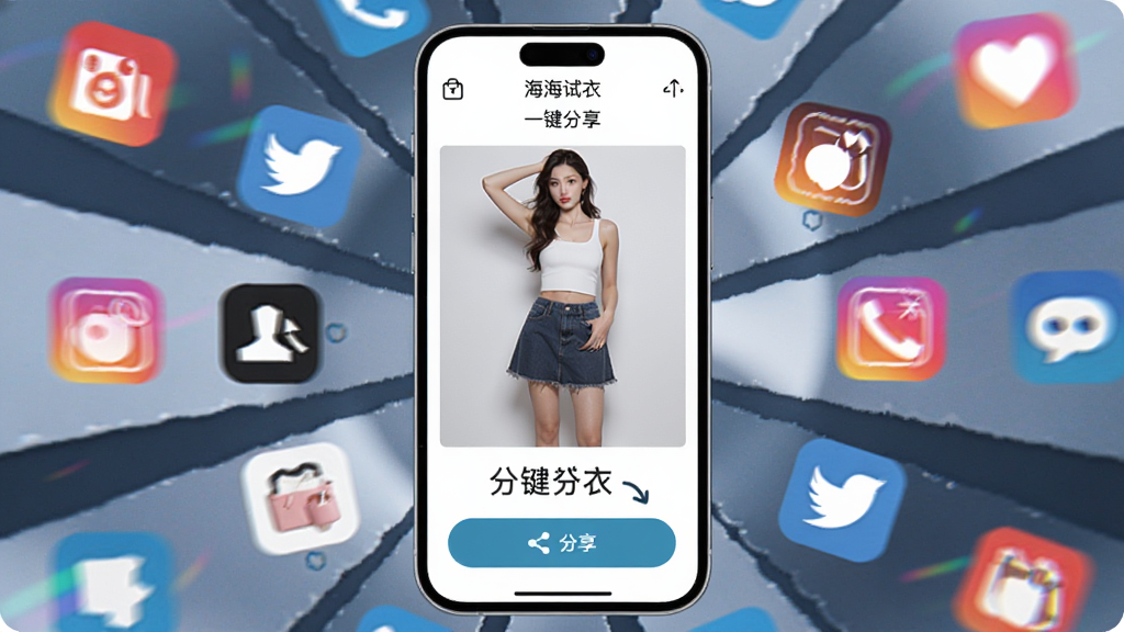 һ��չʾ�������±�����������ܵ�ͼƬ������������һ���ֻ�����Ļ����ʾһ������Ч��ͼ��һ��������ť����Χ���罻����ͼ�껷�ƣ�����Ϊ����״�Ű棬�������ִ���ϸ�ڰ�������ͼ��ͷ�����ͷ�����������ɾ��޶���Ԫ�أ�ͼƬ�б�ע���֡��������� һ��������