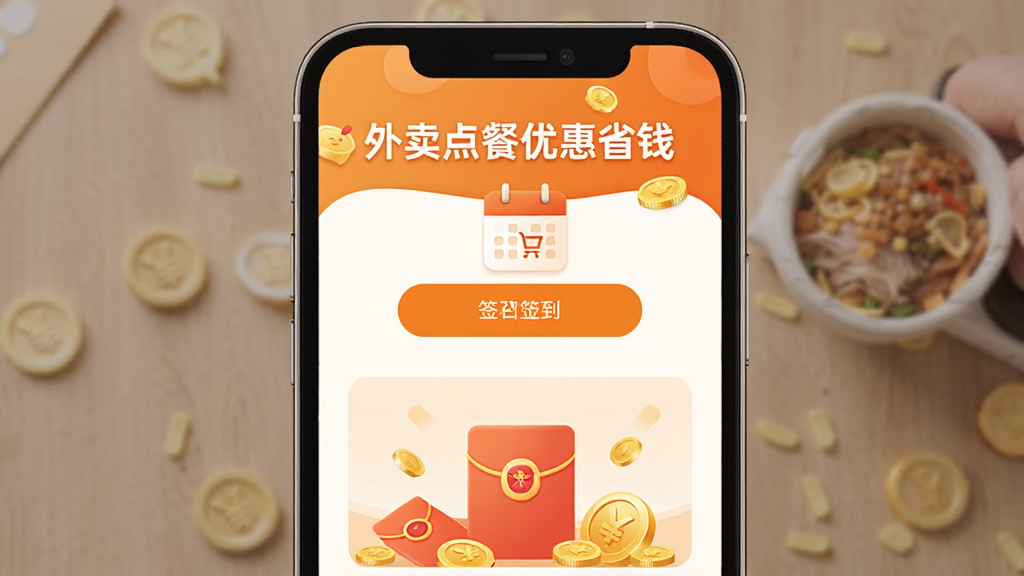 ��������Ż�ʡǮÿ��ǩ��ҳ�棬����Ϊ�ֻ���Ļչʾǩ�������ͺ������������Ϊ�����Ű棬�Ű�Ϊ�Ϸ�����������Ż�ʡǮ�������·�ǩ����ť�ͽ���չʾ�����Ϊ��ů��ɫ����ϸ�ڰ�������ͼ�ꡢ��������Ԫ�أ������������ɾ����޶���Ԫ��