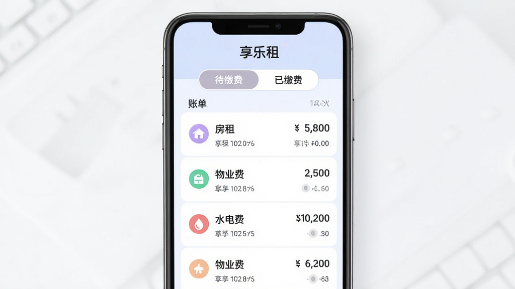 �������˵��������棬�ֻ���Ļ��ʾ�¶��˵��б����������⡢ˮ��ѡ���ҵ�ѵ���Ŀ��ÿ��ǰ�в�ɫСͼ�꣬�����С����ɷѡ��롰�ѽɷѡ���ǩ�л��������Ű����룬ɫ����ͣ������д��С������⡱���ֱ�ʶ�����ʸɾ����޶���װ��