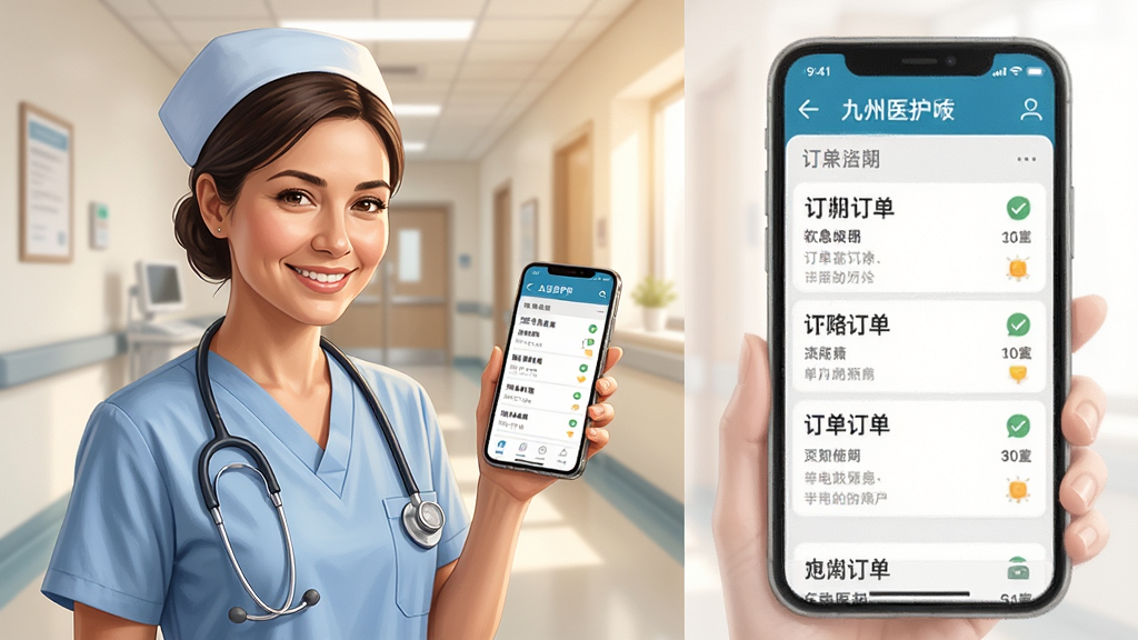 ����Ϊһλ���Ż�ʿ����Ů���ֳ��ֻ�΢Ц�鿴����ҽ��APP���棬���ֲ������ҷ��������Ϊ��ʿ����������Ҳ�Ϊ�ֻ���Ļ��дչʾ�����б����Ű�ǿ����Ϣ�㼶�����Ϊдʵ��ܰ��ҽ�Ƴ����廭��ϸ�ڰ���ҽԺ���ȱ�������͵��չ�Ч�������ʸ��壬�ɾ����޶���Ԫ��