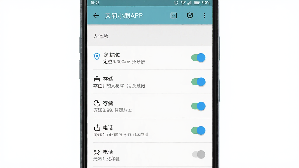 �츮С¹APP��װȨ�����ý���ʾ��ͼ������Ϊ�ֻ���Ļ��ͼ����Ļ����ʾӦ��Ȩ�޹���ҳ�棬����Ϊ�б�ʽ���У����Ϊԭ����׿���ý��棬ϸ�ڰ�����λ���洢���绰��Ȩ�޿��أ���������������ɾ����޶���Ԫ��
