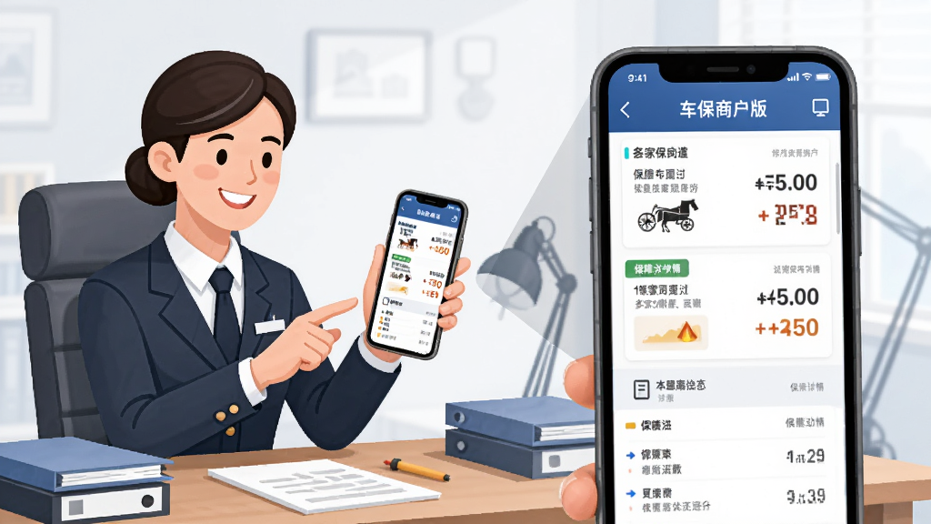 һ�������̻�������Ա���ڰ칫��ǰ���ֳ������ֻ����ֻ���Ļ��ʾ�������̻���Ķ�ұ��չ�˾���۶Ա�ҳ�棬������ú���ͼ������ǹ�����Ա΢Ц�����ֻ����Ҳ��������Ŵ���ֻ���Ļ��д����Ļ������չʾ�����б��뱣�����飬���Ϊ����廭�磬ϸ�ڰ����Ʒ����ࡢ�����ļ����롢��Ļ��������������Ϊ���壬�ɾ�������Ԫ��