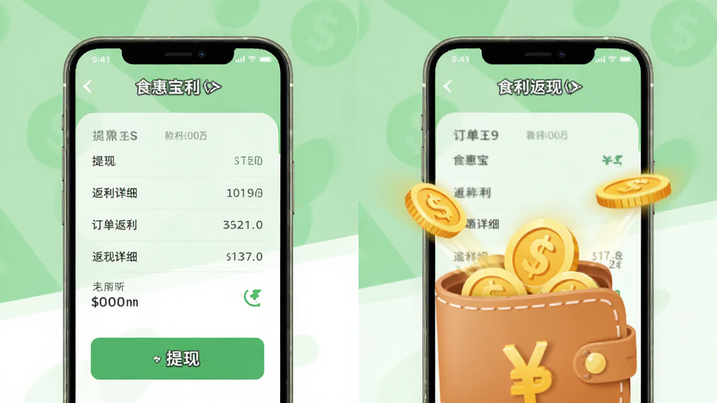 ʳ�ݱ��������������ֽ��棬�ֻ���Ļ��ʾ������ϸ�����ְ�ť����Χ�н������Ǯ���Ķ���Ч��������Ϊǳ��ɫ���ɫ���䣬��ƽ����ƣ�����ɾ����࣬���廭��