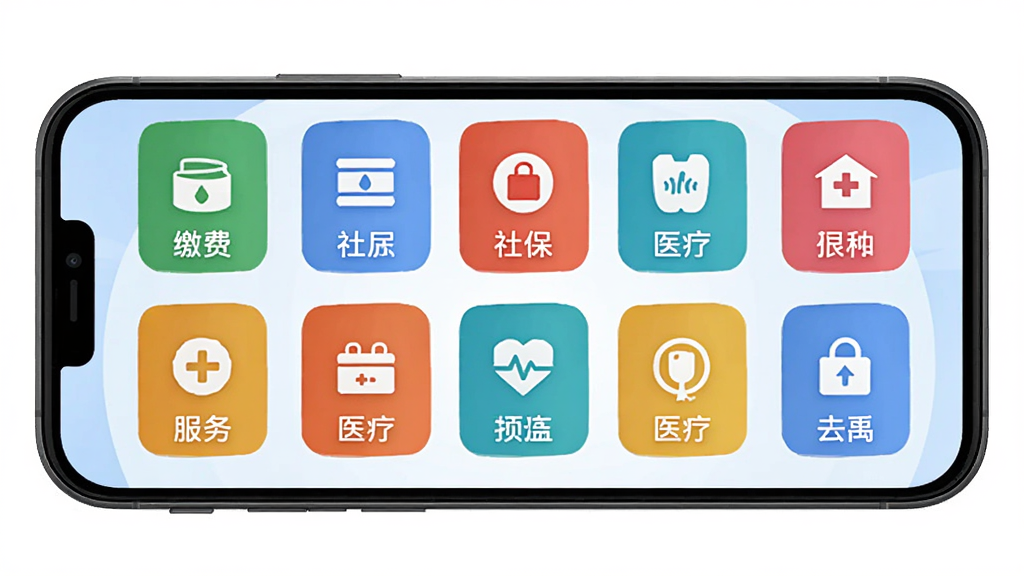 ��������������APP��������ܽ��棬����Ϊ�ֻ���Ļƽ��չʾ�������ͼ�꣬�Ű�Ϊ����״�����Ϊ��ƽ����ƣ�ϸ����ͼ������ɷѡ��籣��ҽ�Ƶ�Ԫ�أ���������������ɾ����޶���Ԫ��