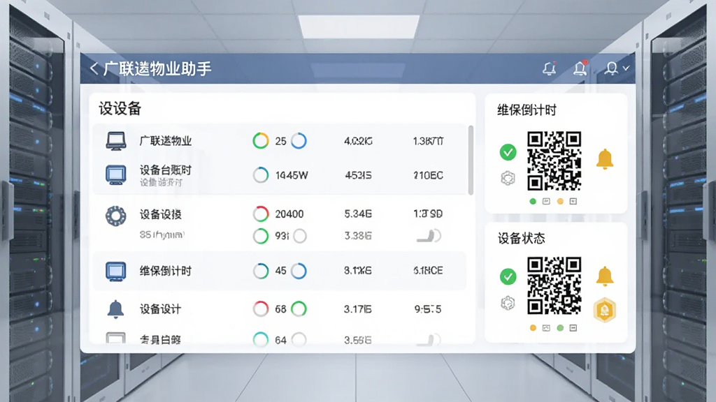 ��������Ϊ��������ҵ����Ӧ���е��豸̨�˹������棬����չʾ�豸�б���ά������ʱ���豸��ά����״̬��ʶ������Ϊ���Ļ����豸����������Ϊ���п�Ƭʽ�Ű棬���Ϊ�ִ�����Ƽ��磬ϸ�ڰ����豸ͼ�ꡢ���Ȼ���������������������������ɾ����޶���Ԫ�ء�
