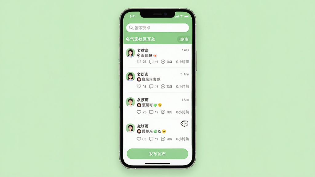 ��������������ҳ�棬����Ϊ�ֻ���Ļչʾ�û������б�����Ѷ�������������Ϸ�Ϊ�������в�Ϊ������Ϣ�����·�Ϊ������ť���Ű��罻ƽ̨�����Ϣ�ܶ����У����Ϊ����ǳ��ɫ����ϸ�ڰ����û�ͷ�񡢵�������ͼ�ꡢʱ��������ʸ��壬�ɾ����޶���Ԫ��