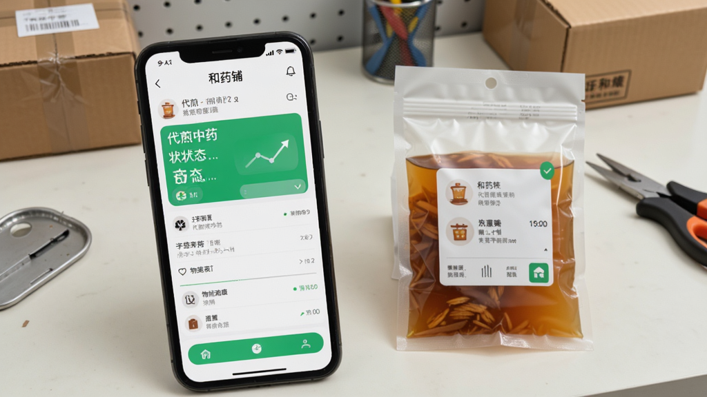 һ��չʾ��ҩ��APP��������ҳ���ͼƬ���ֻ���Ļ����ʾ������ҩ�Ķ���״̬������������Ϣ���Ա��а�װ�õ���ҩҺ���ӣ�����������Ŀ�ݴ��̨���������������������ɾ��޶���Ԫ��