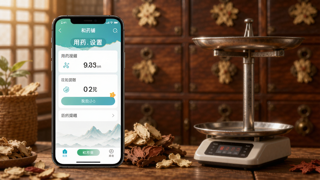 һ��չʾ��ҩ��APP���ֻ������е�ͼƬ���������ֻ���Ļ��ʾ��ҩ�������ý��棬�Ա�����ҩ��������ҩ�ĳ������ߣ����дʵ��ܰ�������������ɾ��޶���Ԫ��