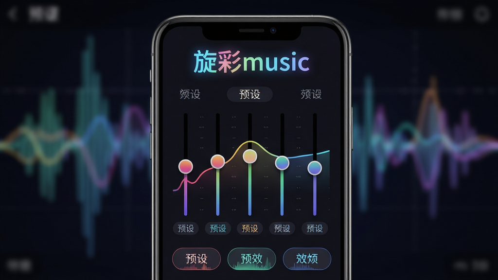 �����ǡ�����music���ľ��������ڽ�����д����Ļ����ʾ���Ƶ�λ�������ЧԤ�谴ť������Ϊ�ֻ���Ļռ�ݻ������ģ������黯�����ֲ��Σ��Ű����������ơ�����music���Է�����������ڽ����Ϸ������Ϊ��ɫ�Ƽ�������Ƶ���ӻ���ϣ�ϸ�ڰ�����ɫƵ�����ߡ�Բ�󻬿顢Ԥ���ǩ��Ƶ������Ч�������ʸ��壬����ɾ����޶���Ԫ��