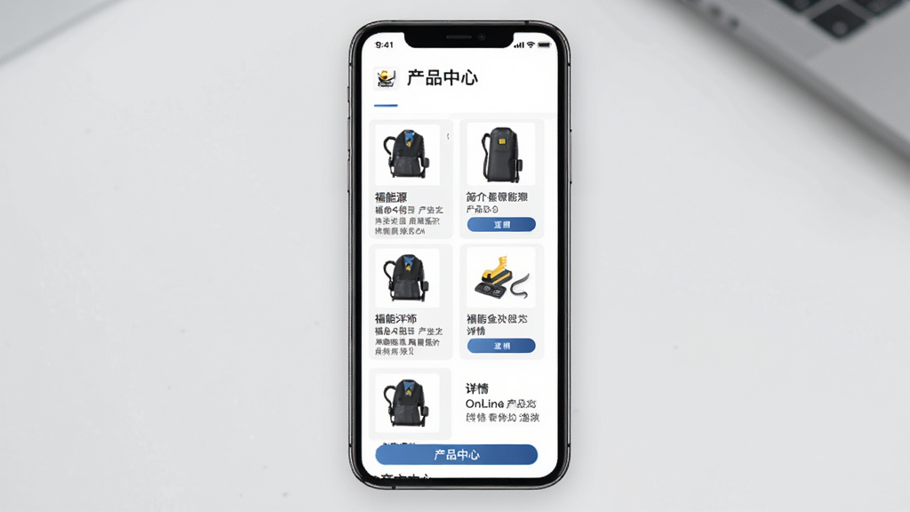 ����ԴOnLine��Ʒչʾҳ�棬����Ϊ�ֻ���Ļ��ʾ��Ʒ�б������飬����Ϊ�������б���ϣ��Ű��������������࣬ϸ�ڰ�����ƷͼƬ�����ơ���顢��ť�����ʸ��壬�ɾ��޶���Ԫ�أ���Ļ����ʾ���֡���Ʒ���ġ�