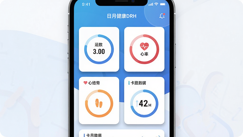 ���½�DRHӦ�������棬����Ϊ�ֻ���Ļչʾ���������Ǳ��̣����ֲ��þ��жԳ�ʽ���Ű�����չʾ�˶����������ʡ���·������ݿ�Ƭ�����Ϊ�ִ��Ƽ��б�ƽ����ƣ�ϸ�ڰ�����ɫ���䱳����Բ������ͼ������ɫ��Ƭ��Ӱ�����ʸ��壬����ɾ����޶���Ԫ��