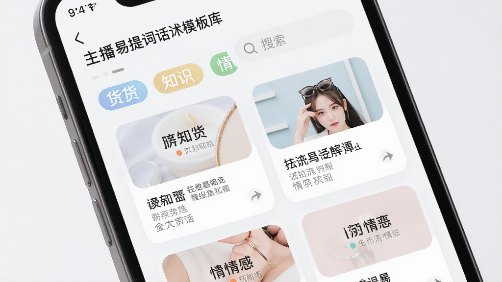 ��������ʻ���ģ�����棬����չʾ�ֻ�Ӧ���з��������Ļ���ģ���б�������������֪ʶ����еȱ�ǩ������Ϊģ���б�ҳ������Ϊ�ֻ���Ļ��д���Ű����룬���Ϊ����ǳɫϵUI��ƣ�ϸ�ڰ��������ǩ��ģ�忨Ƭ�������򣬻����������ɾ����޶���Ԫ��