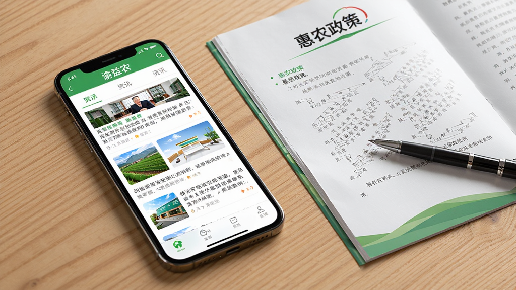 ����չʾ������ũ��APP��Ѷҳ�棬�ֻ���Ļ����ʾ���������б�������ͼ���Ա߷���һ�ݴ򿪵Ļ�ũ�����ļ���һ֧�ʣ�����Ϊľ�����棬����Ϊб�Ǹ��ӣ����Ϊ�칫дʵ��ϸ������������1080P���ɾ�����