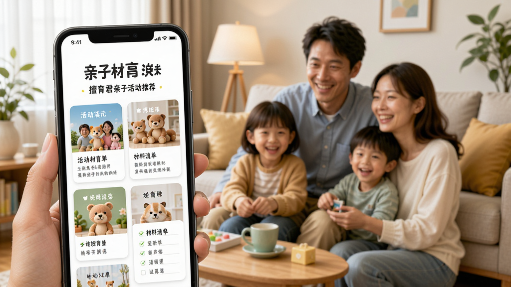 ���������ӻ�Ƽ�ҳ�棬����չʾ�ֻ���Ļ�ϵĻ��Ƭ�Ͳ����嵥������Ϊ��ͥ������������������ܰ��ϸ�ڷḻ�������������޶���Ԫ��