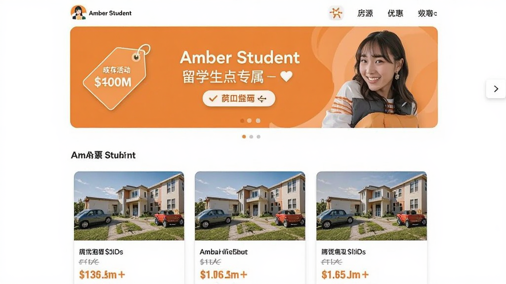 ����Ϊ Amber Student Ӧ���е��Żݻҳ�棬ҳ�������ۿ۱�ǩ����ѧ��ר�����������ֲ������½ṹ���Ϸ�Ϊ�������·�Ϊ��Դ�б������Ϊ����ǳɫϵ��ɫ���Գ�ɫ�Ͱ�ɫΪ����ϸ�ڰ����۸��ߺ��Żݽ������������ɾ����޶���Ԫ��