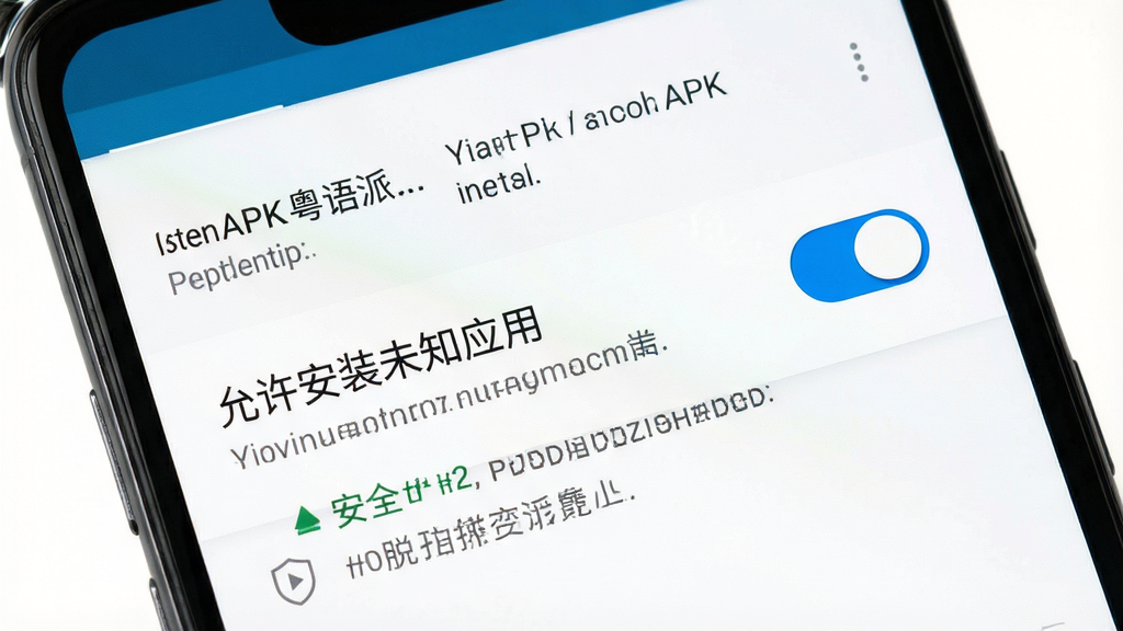 һ��չʾ��׿�ֻ���װAPK�ļ�ʱȨ�����ý����ʾ��ͼ������Ϊ�ֻ���Ļ��д����Ļ��ʾ��������װδ֪Ӧ�á��Ŀ��ذ�ť���Ա��а�ȫ��ʾ���֡�����Ϊ���й�ͼ���Ű��ࡣ���Ϊϵͳ���ý�����ϸ���Ͽ��ذ�ťΪ��ɫ����״̬������Ϊ����ɫ�������������ɾ����޶���Ԫ�أ�ͼƬ�����ְ����������ɡ���