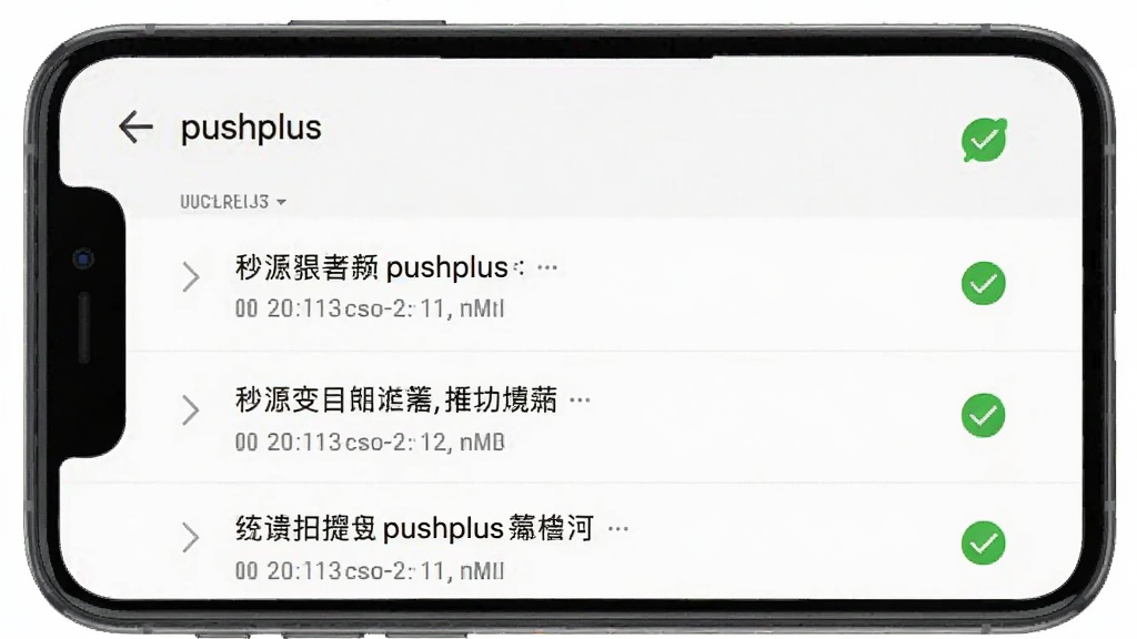 pushplus ���ͼ�¼����ʾ��ͼ���ֻ���Ļ��ʾ��ʱ�����е���Ϣ�б���ÿ����¼�����������ɫ�ɹ�״̬��ʶ���������ǳɫ���⣬�Ű����룬�����С�pushplus�����������ʸ��壬������Ԫ��