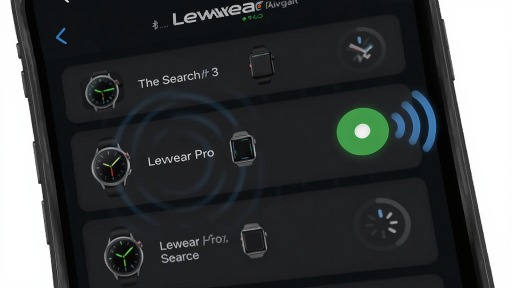 һ��չʾ Lewear Pro һ����Թ��ܵ�ͼƬ���������ֻ���Ļ��ʾ��������������ֱ��豸�б�������һ���豸������ɫ���Ӱ�ť������Ϊ��ɫ�Ƽ���񣬲���Ϊ�ֻ�������д�����Ϊдʵ���ֲ廭��ϸ�ڰ��������źŲ��ơ��豸ͼ������ض����������������ɾ����޶���Ԫ��