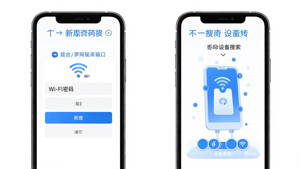 iHaoSmart����������������ͼ���ֻ���Ļ��ʾWi-Fi�����������豸��������������Ϊ����ɫ����ɫ����������ʾ���ɾ��޶���Ԫ�أ����廭��