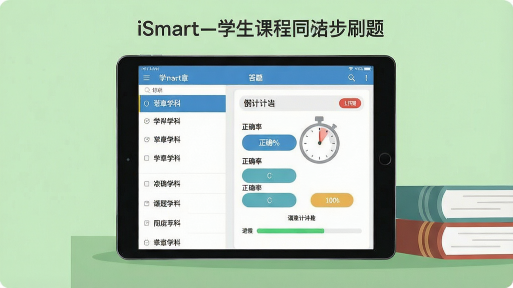 һ��չʾ��iSmart-ѧ�����γ�ͬ��ˢ�⹦�ܵĽ����ͼ���廭������������һ��ƽ����ԣ���Ļ����ʾѧ���½��б��ʹ�����棬����������ѡ�ť�͵���ʱ��ʾ��ƽ���Ա߷����ż����̿��飬����Ϊǳ��ɫ������Ϊ����չʾ�����Ϊ����ƽ�廭��ϸ�ڰ�����Ļ�ϵ���ȷ�ʰٷֱȺͽ����������������ɾ����޶���Ԫ��