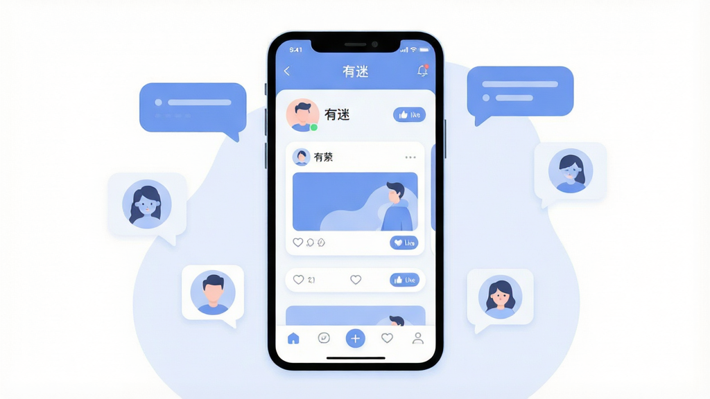 һ��չʾ�ֻ��罻Ӧ�ý���Ĳ廭������������һ�����������ֻ�����Ļ����ʾ��Ϊ