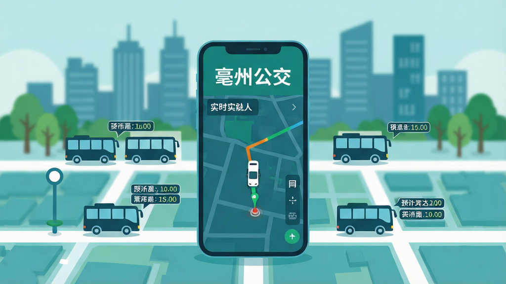 һ���Գ��е�ͼΪ�����Ĳ廭����ͼ�ϱ�ע�˶������վ�����ʻ�еĹ�����ͼ�꣬ÿ���������Աߴ���Ԥ�Ƶ���ʱ������ֱ�ǩ������������һ���ֻ����ֻ���Ļ��ͻ����ʾ�����ݹ������ĸ��ֺ�ʵʱ����λ��׷�ٽ��档��������ģ���ĳ��н�����Ӱ��������ɫ��������ɫ��Ϊ�������Ϊ�ִ���ƽ�廭��ϸ�����������ʸɾ����޶���Ԫ�ء�
