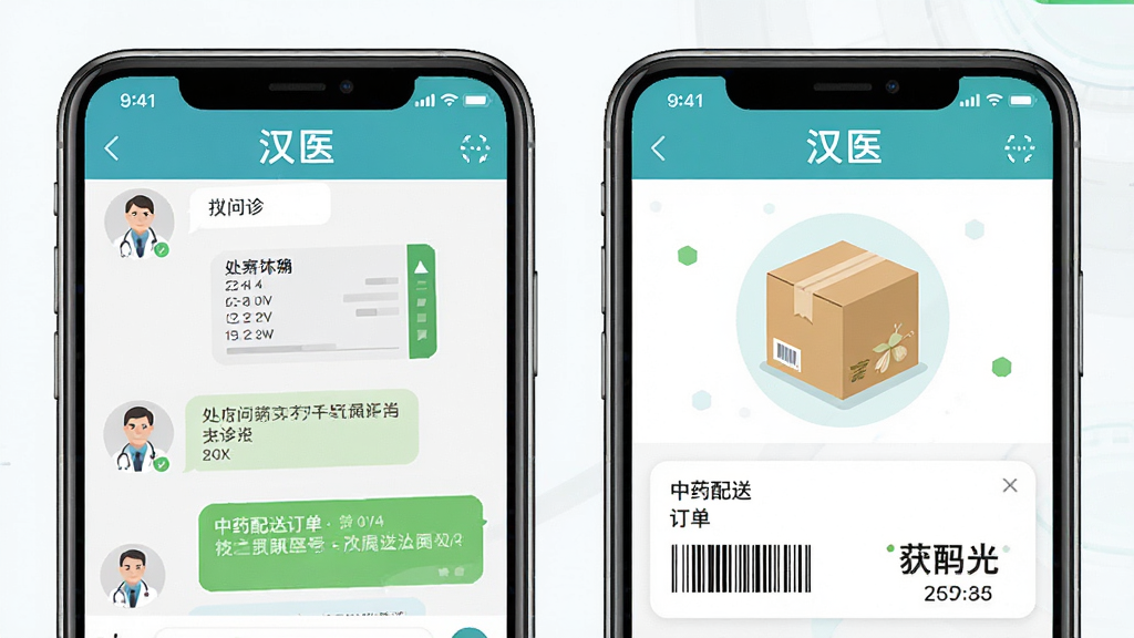 ��ҽAPP����չʾͼ������Ϊ�ֻ���Ļ��չʾͼ����������������ҩ���Ͷ���ҳ�沢�Ų��֣��Ű����ҷ������Ϊ����Ի��Ҳ�Ϊҩ�İ���ͼ�꣬���Ϊ��ƽ��ҽ�ƿƼ��磬ϸ�ڰ���ҽ��ͷ�񡢴���������ݵ��ŵ�Ԫ�أ����ʸ���ɾ��޶���Ԫ�أ�ͼ�б�ע���֡���ҽ��