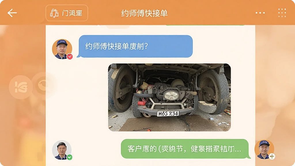 Լʦ����ӵ�������������ͼ����ʾʦ����ͻ��ĶԻ����ݣ�����������Ϣ��һ�Ź����ֳ���Ƭ�������Ѻã���ɫ��ů����ƽ����ƣ������������޶���Ԫ��
