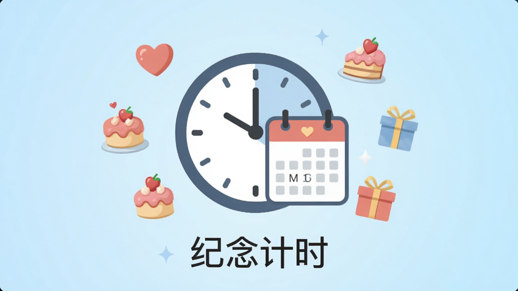 �����ʱ�����������ͼ����������չʾһ��Բ��ʱ����������ϵ�ͼ�꣬��Χ�����Ű��ġ����⡢����е�СԪ�أ�����Ϊ��͵�ǳ��ɫ���䣬������¼�Լ��ͼ���·���ʾ����