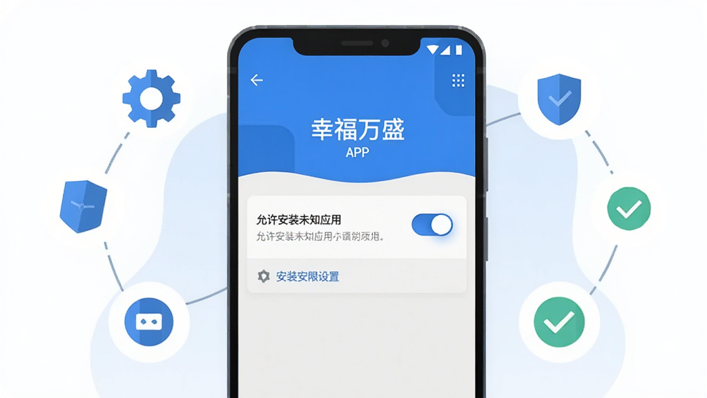 ����������һ����׿�ֻ���Ļ��ʾ���Ҹ���ʢ��APP�İ�װȨ�����ý��棬�������С�������װδ֪Ӧ�á��Ŀ��ذ�ť����ʾ���֡�����Ϊ�ֻ����С���Χ�������ó��֡����ơ��Թ���Сͼ�ꡣ�Ű���ֱ�ۡ����Ϊ��ƽ���Ƽ��廭����ɫ����ɫ����ɫ��ǳ��Ϊ����ϸ���Ͽ��ذ�ť���и���Ч�����������������ʸ��壬����ɾ����޶���Ԫ�ء�