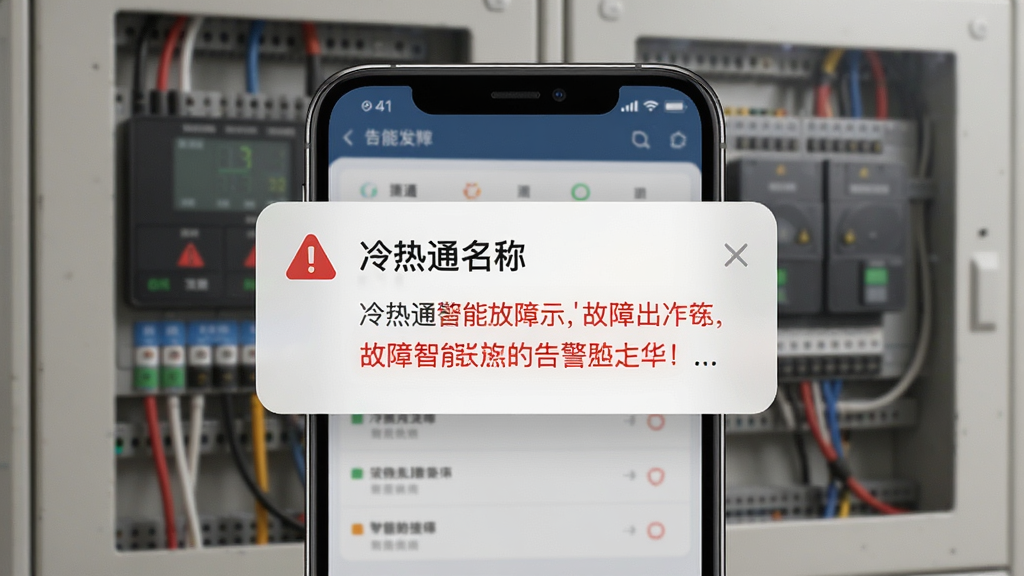 ����ͨ���ܸ澯���ͽ���ͼ���ֻ���Ļ�����澯֪ͨ��Ƭ����ʾ����ͨ�����������ʾ���֣�����Ϊůͨ�豸���ƹ񣬷��дʵ�Ƽ��У�ϸ�ڰ����澯ͼ��ͺ�ɫ��ʾɫ�����ʸ��壬�ɾ��޶���Ԫ�ء�