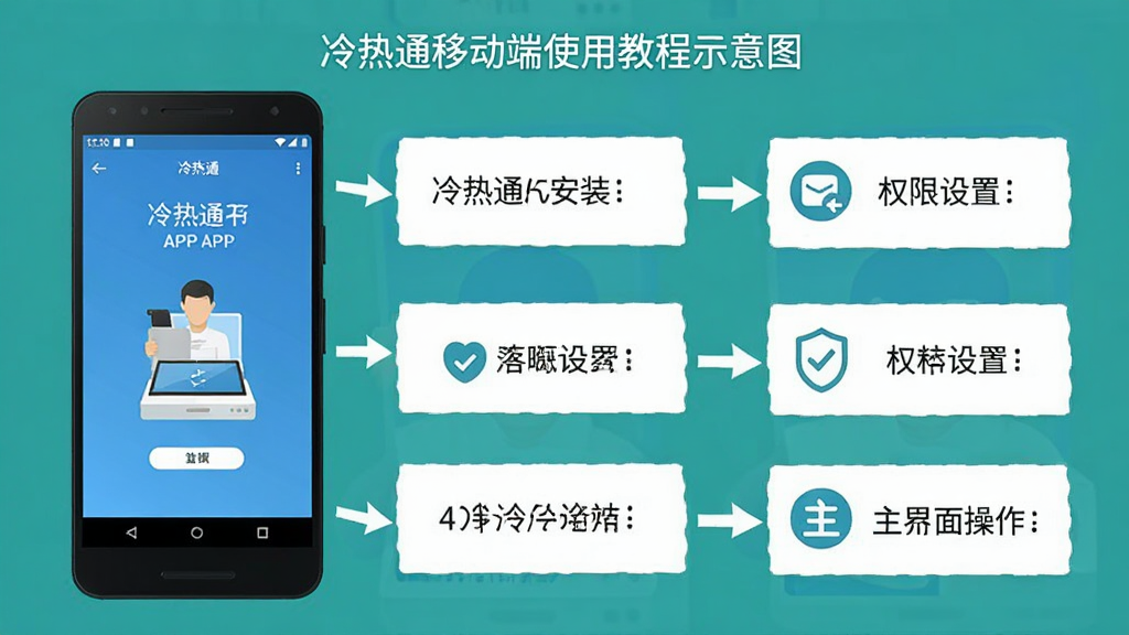 ����ͨ�ƶ���ʹ�ý̳�ʾ��ͼ������չʾһ����׿�ֻ�����Ļ�Ϸֲ�����ʾ����ͨAPP�İ�װ��Ȩ�����ú�������������Ա����м������ֱ�ע�򣬷���ƽ����ѧ�磬ϸ�ڰ�����ͷָ����ͼ�꣬�����������ɾ��޶���Ԫ�ء�