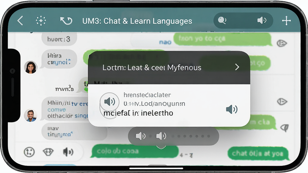UM3: Chat & Learn Languages ���ֻ��ϵĲ��������ͼ������չʾ�û����ڳ������ʲ鿴���壬��Ļ���������ķ��뵯���ͷ���ͼ�꣬����������Ի��б������廭��������ϸ�ڷḻ�����дʵ�����ʸߣ��ɾ�������Ԫ��