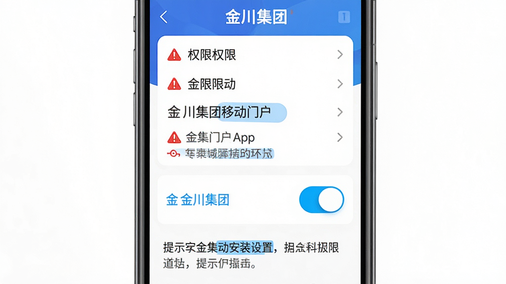 ����Ϊ�𴨼����ƶ��Ż�App�İ�װȨ�����ý��棬����Ϊ�ֻ���Ļ��ͼ����Ϸ���ʾȨ���б����в�Ϊ���ذ�ť���·�Ϊ��ʾ���֣��Ű����������Ϊ�̳�ָ����ϸ�ڰ�����ɫ��ʾͼ�ꡢ��ɫ�������֡��𴨼��š������ʸ��壬�ɾ����޶���Ԫ��