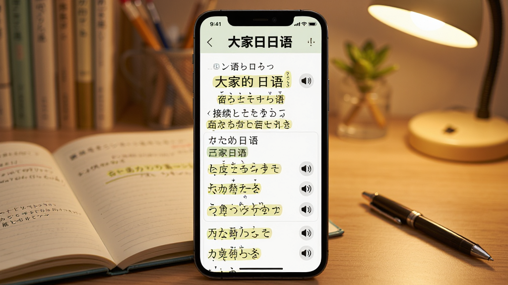 һ��չʾ��ҵ�����APP�﷨ѧϰ�����AI��ͼ����������Ϊ�ֻ���Ļ��ʾ�﷨����ҳ�棬ҳ�����С���ҵ�������⡢�﷨���͡���������Ͷ�������б����ֻ��Ա߷���һ���򿪵ıʼǱ���һ֧�ʣ�����Ϊůɫ���鷿�����������ܰѧϰ��Χ��ϸ�ڰ����ص��ǡ�������ע����Ƶͼ�꣬�����������ɾ��޶���Ԫ��