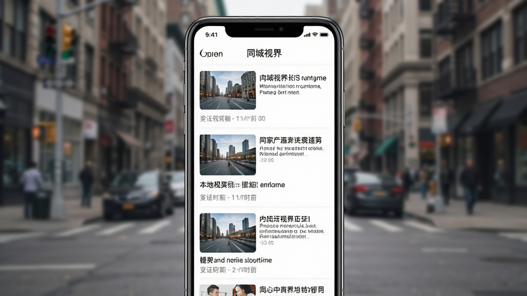 һ��չʾͬ���ӽ���Ѷ�ۺϹ��ܵĽ����ͼ���������ֻ���Ļ��ʾͬ���ӽ�APP����Ļ�������Ŷ����������ſ�Ƭ����Ƭ��������ͼ������ͷ���ʱ�䣬����Ϊ�黯�ĳ��н־������дʵ��ϸ�ڷḻ������������������Ԫ��