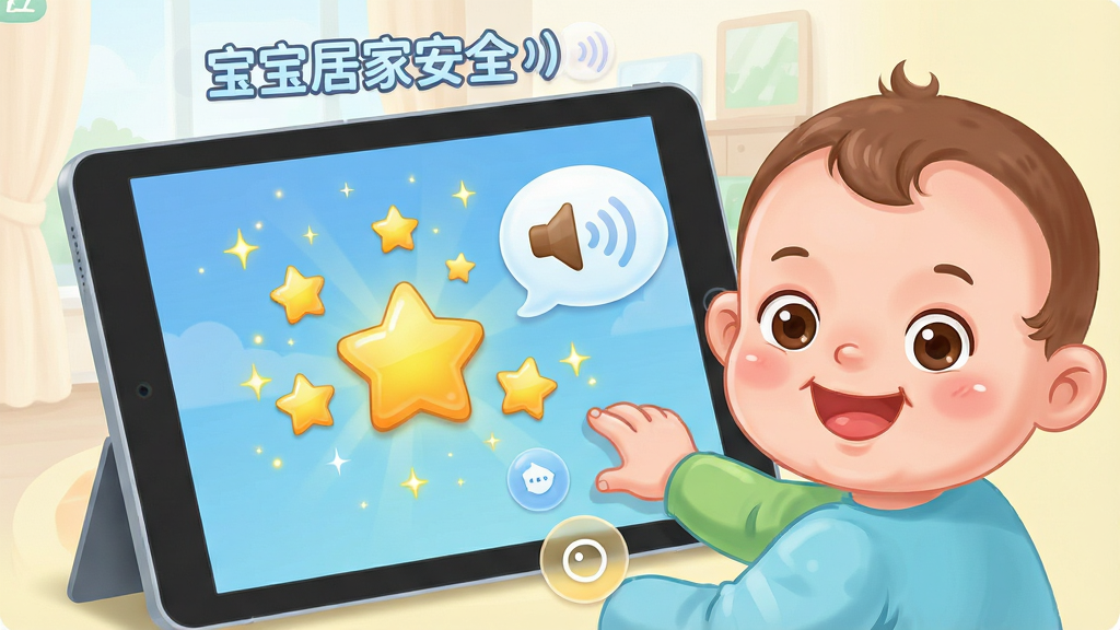 �����ӼҰ�ȫ���������뼴ʱ�������ܽ��棬����չʾһ����ͨ��������ƽ���豸ǰ��������Ļ�е������ǽ�����������������ͼ�꣬����Ϊǰ�������뱳�������ںϣ��Ű�ͻ�������У����Ϊ��������Ķ�ͯ�����Ӿ���ϸ�ڰ�����˸��������Ч����͵���������ͼ�ꡢ�������ĵı��飬���ʸ���ɾ��޶���Ԫ�أ����������ֱ�ע�������ӼҰ�ȫ��