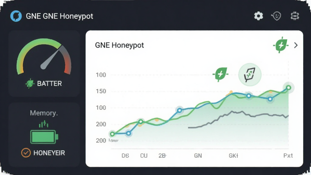 ������GNE Honeypot���ֻ���̨����ʱ�ĵ�����ڴ�ռ�ü�ؽ��棬����Ϊ�Ǳ���������ͼ���Ű��࣬���Ϊ��ƽ����Ƽ���ϸ�ڰ����͹��ı�ʶ����ɫ����ͼ�꣬���ʸɾ��޶���Ԫ��