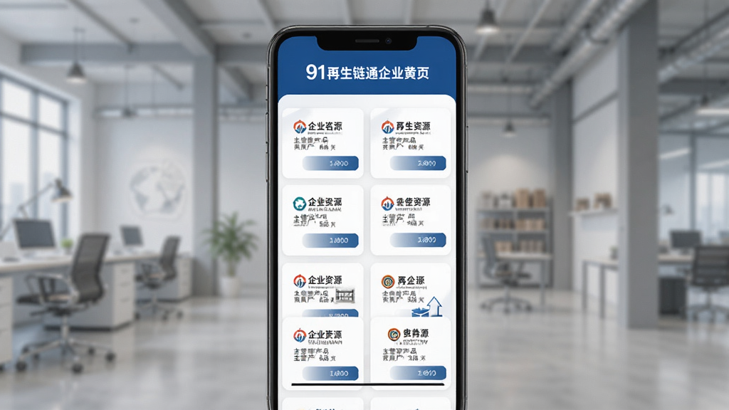 91������ͨ��ҵ��ҳҳ�棬�ֻ���Ļչʾ���������Դ��ҵ��Ƭ��������ҵ���ơ���Ӫ��Ʒ����ϵ��ť�������ɾ�����������࣬���ʸ��壬�޶���Ԫ��