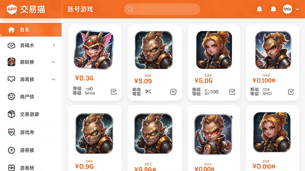 ����èAPP�ں�����Ϸ��Դ�б����棬���Ϊ��Ϸ���ർ�������Ҳ�Ϊ�˺���Ʒ��Ƭ��ÿ�ſ�Ƭ��ʾ��Ϸͼ�ꡢ�۸񡢵ȼ�����Ϣ�������Գ�ɫ�Ͱ�ɫΪ��ɫ�����������룬�����ˬ��ϸ�����������ʸ��壬�ɾ��޶���Ԫ��