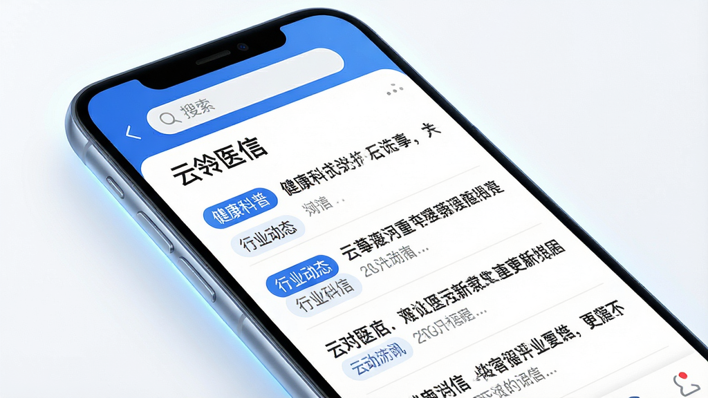 ���壺һ���ֻ���Ļ��ʾ�����ҽ�š���Ѷ�б�ҳ�棬�б���������������ա�����ҵ��̬���ȱ�ǩ�������������򡣲��֣��ֻ���бչʾ����Ļ����ռ�������塣�Ű棺��Ѷ��Ŀ�������룬��������������ִ�������Ѷ��UI��񣬰�ɫ����������ɫ��׺��ϸ�ڣ���Ļ������΢���Ρ����ʣ����壬�ɾ����޶���Ԫ�ء�