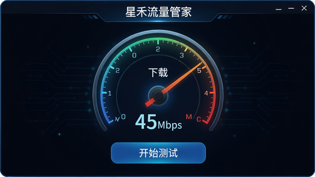 ���壺�Ǻ������ܼ����ٲ��Խ��棬��ʾ�Ǳ��̺���ֵ�����֣��Ǳ��̾��У��·��С���ʼ���ԡ���ť���Ű棺�Ǳ�������ָ���������ʾ������ 45Mbps������񣺿Ƽ��У���ɫ������ϸ�ڣ���Ļ�����С��Ǻ������ܼҡ����������ʣ����壬�ɾ����޶���Ԫ��